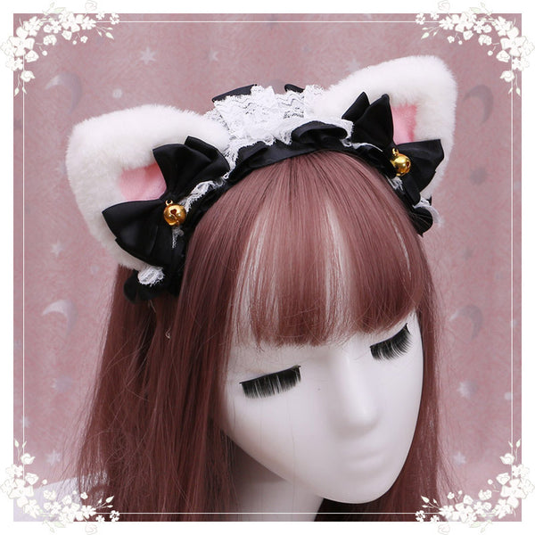 Animal Faux Fur White Pink Cat Ears Dog Ears Fox Ears For Cosplay Anime Halloween Christmas Costume