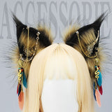 2023 New Faux Fur Cosplay Griffin Hair Bands