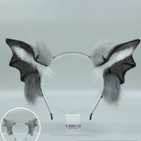 Handmade faux fur Halloween bat headband