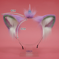 New hand-made artificial fur unicorn headband