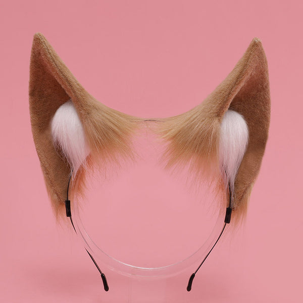 Handmade faux fur rabbit ear headband