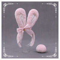 Plush hand-made bow-knot rabbit ears&tails suit(Many colors are available)
