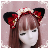 Animal Faux Fur Black Red Cat Ears Dog Ears Fox Ears For Cosplay Anime Halloween Christmas Costume