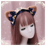 Yirico Animal Faux Fur Brown Pink Cat Ears Dog Ears Fox Ears For Cosplay Anime Halloween Christmas Costume