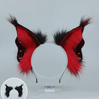 Multi-color artificial fur butterfly ears hair band