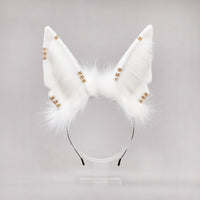 Yirico Anubis The God Of The Egyptians White Faux Fur Ear With Earring