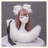 Faux Fur Fox Ears&Tails Animal Cosplay Costume Suit【 eries-03】